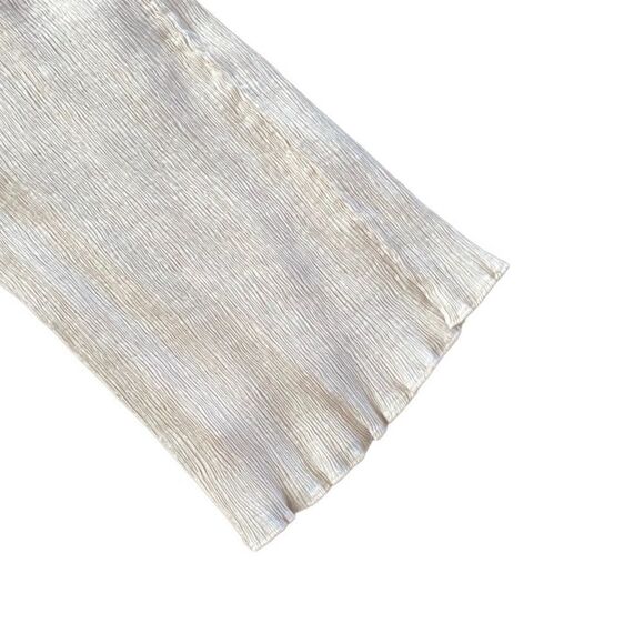 Abercrombie Crinkle Textured Pull-On Pant Wide Leg Large Short Warm Beige - Picture 5 of 5